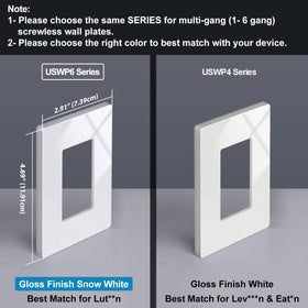 BESTTEN seam-free edge wall plate delivering a sleek, dust-resistant look