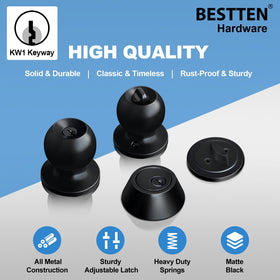 BESTTEN two-key set with KW1 keyway, shared keys for easy access