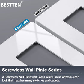 BESTTEN USWP6 snow white color matches outlets and switches
