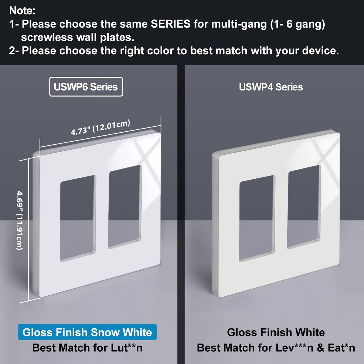 BESTTEN USWP6 snow-white series matches outlets for a cohesive look