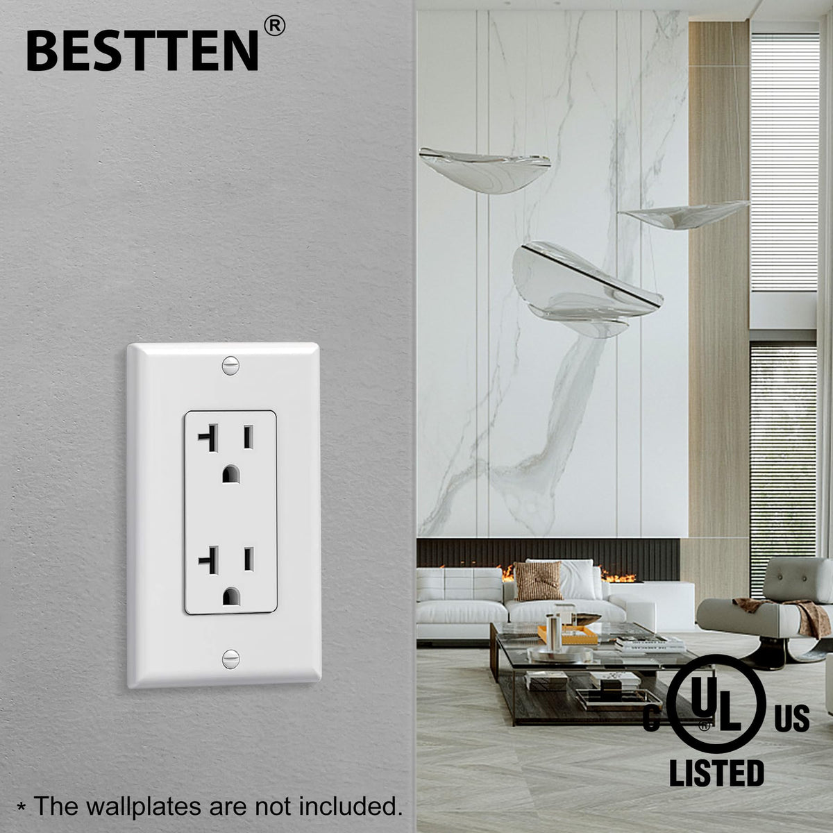 BESTTEN wall outlet suitable for residential and commercial use in offices.