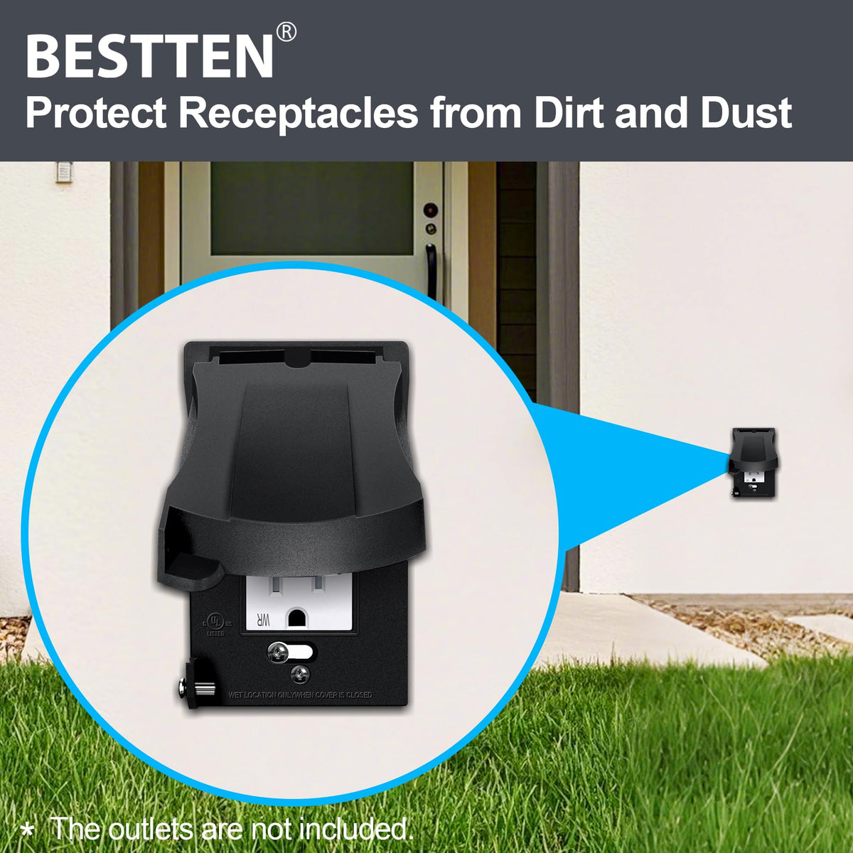 BestTEN decorator 1-gang black wall plate adds a sleek, low-profile finish