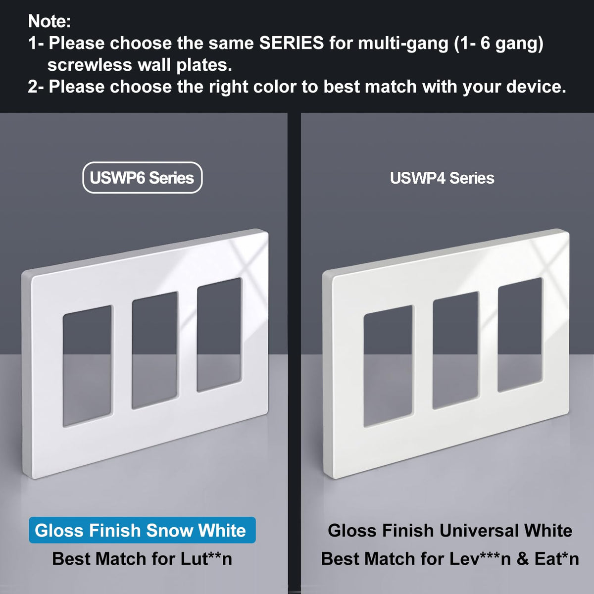 Dimensions: 4.69 by 6.54 inches for BESTTEN wall plate