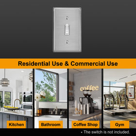 BESTTEN wall plate including screws simplifies mounting of 1-gang switches