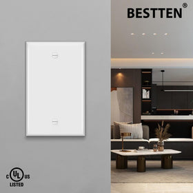 Bestten wall plate with gloss finish resists fading and is easy to wipe.