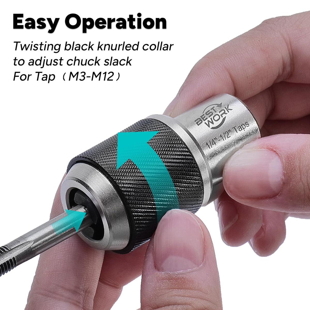 Bestwork screw extractor socket viewed from the side for strong grip