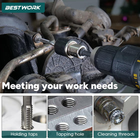 Bestwork tap holder for reamers shows secure knurled grip