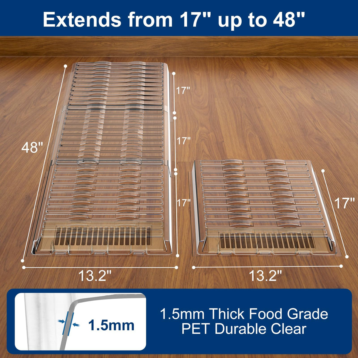BESWEL vent extender with three magnets attaches to metal registers securely