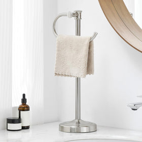 BESy 17-inch brushed nickel towel bar shows durable SUS304 stainless steel.