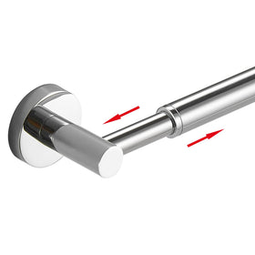 BESy adjustable towel bar extension showing 15-26 inch versatility