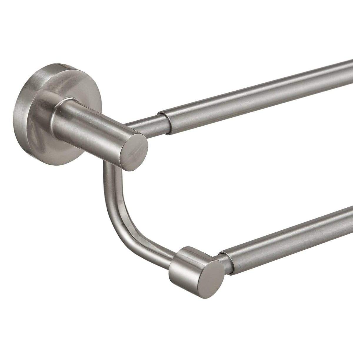 BESy adjustable towel bar 16-26in in brushed nickel for versatile bath sizes