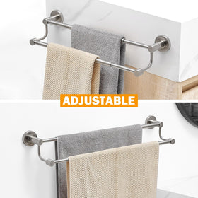 BESy brushed nickel finish towel bar enhances style and corrosion resistance
