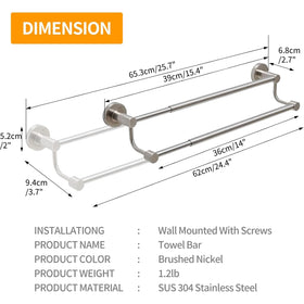 BESy double towel bar for daily use in the bathroom