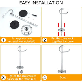 BESy durable SUS304 towel bar designed for frequent use