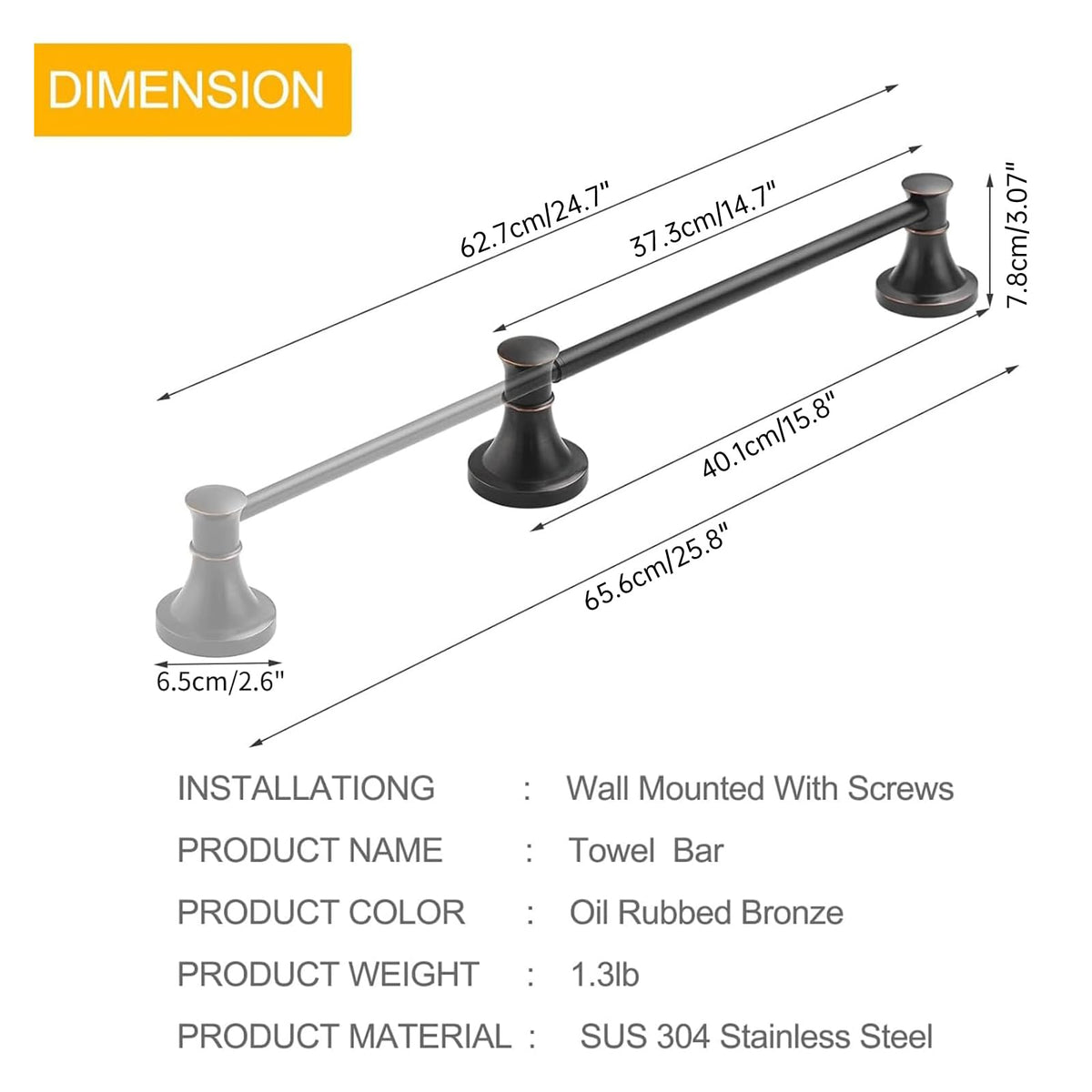 BESy easy-install hardware pack simplifies mounting in minutes.