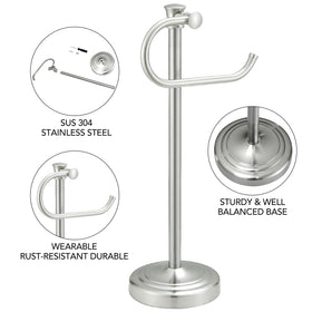 BESy free-standing towel rack with modern design for versatile placement.