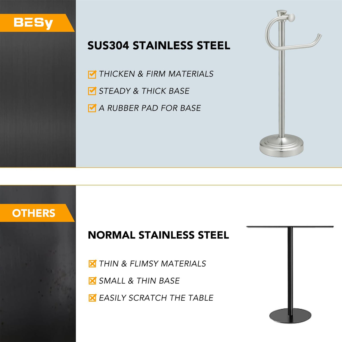 BESy towel bar with high weight capacity to hold multiple towels securely.