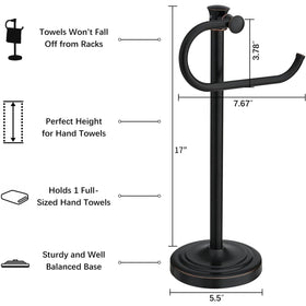 BESy modern towel stand with concealed screws for a clean look