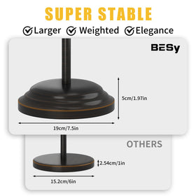 BESy modern design with concealed screws for a clean look.