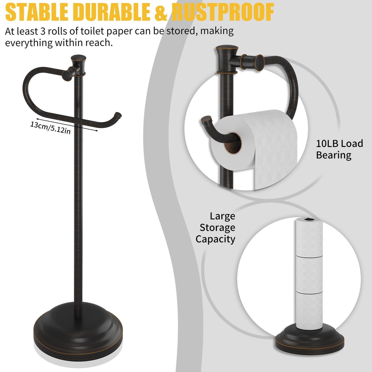 BESy oil rubbed bronze finish adds upscale look and durability.