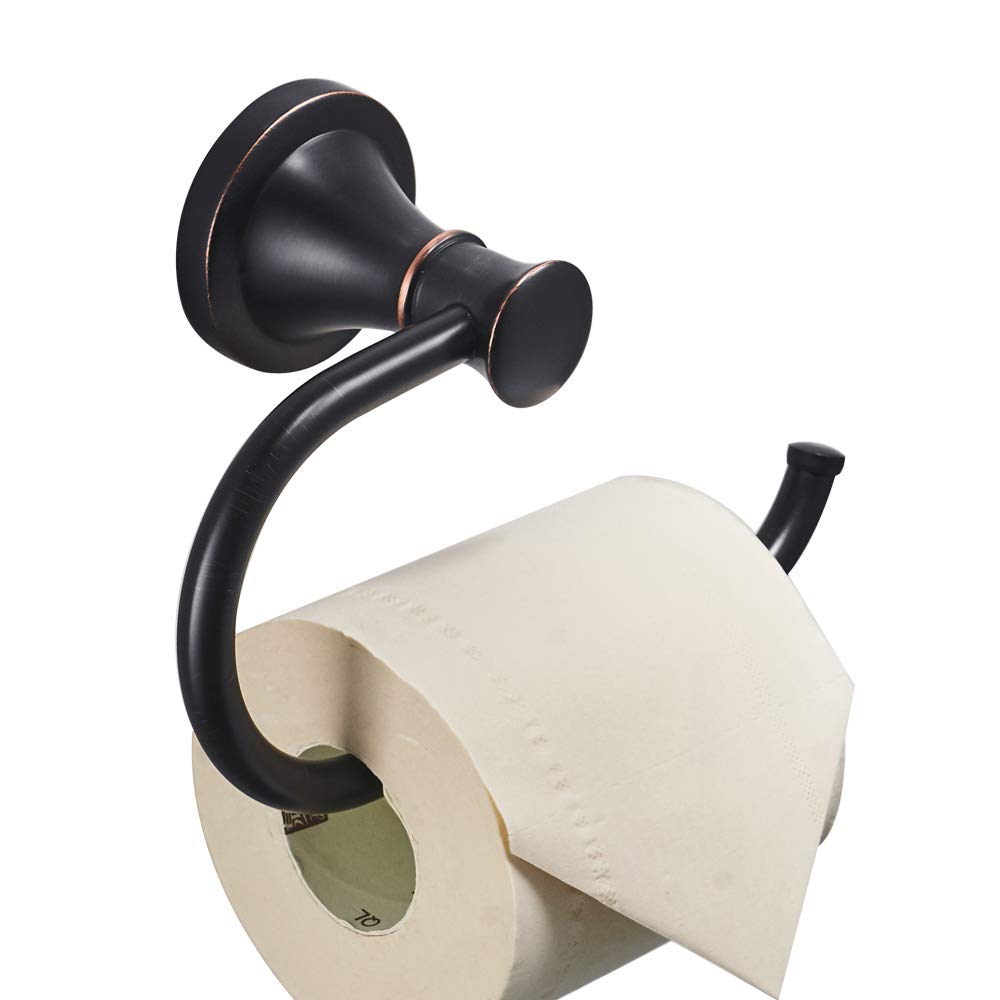 BESy oil rubbed bronze toilet paper holder wall mounted for sturdy daily use.