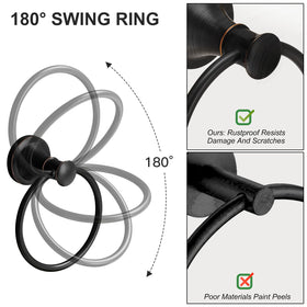 BESy towel ring in a modern bathroom setting with warm bronze tone