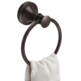BESy oil rubbed bronze towel ring front view, durable SUS 304 steel for lasting bathroom use