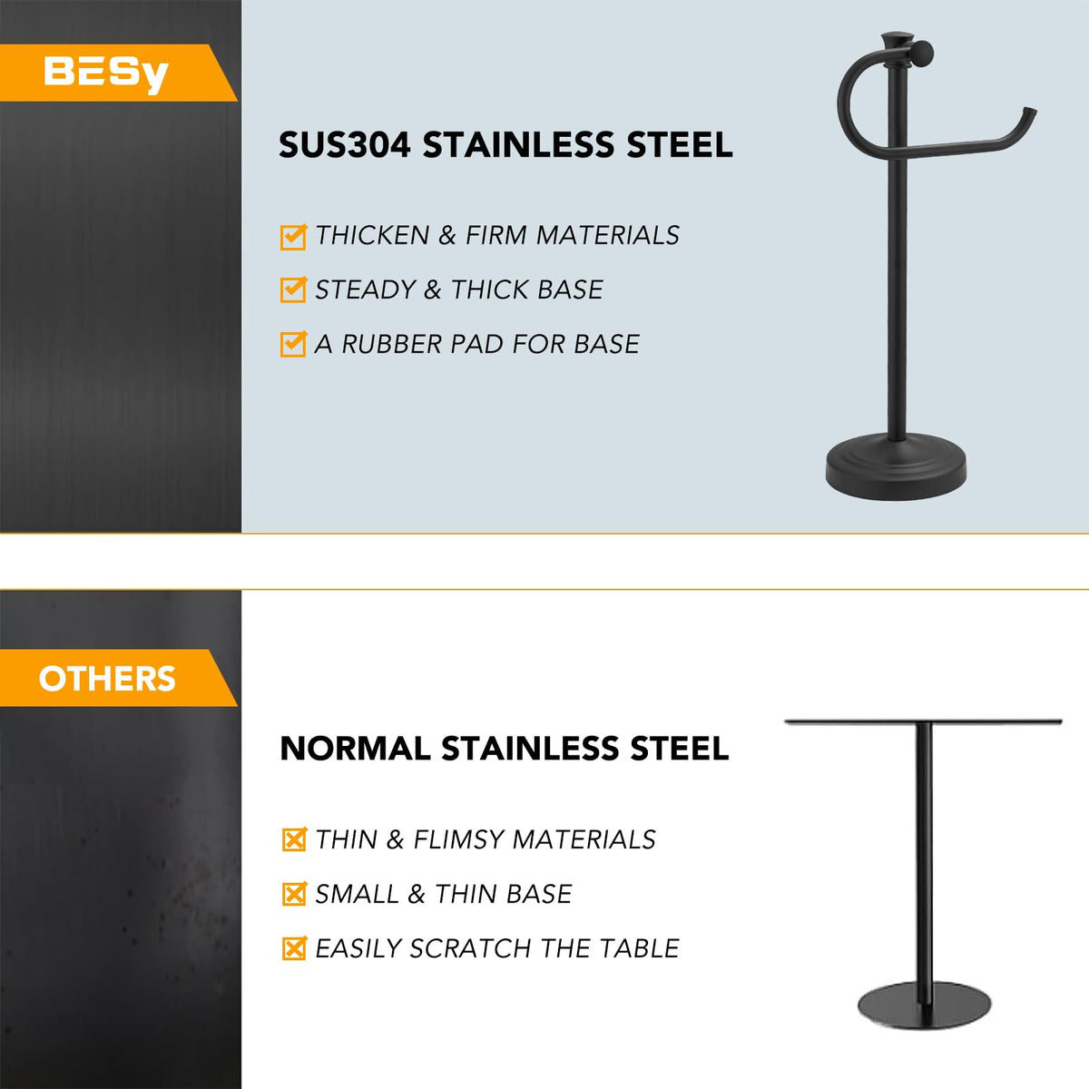 Space-saving BESy towel rack designed for compact bathrooms.