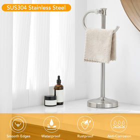 BESy space-saving towel stand easily rearranges to fit your room.