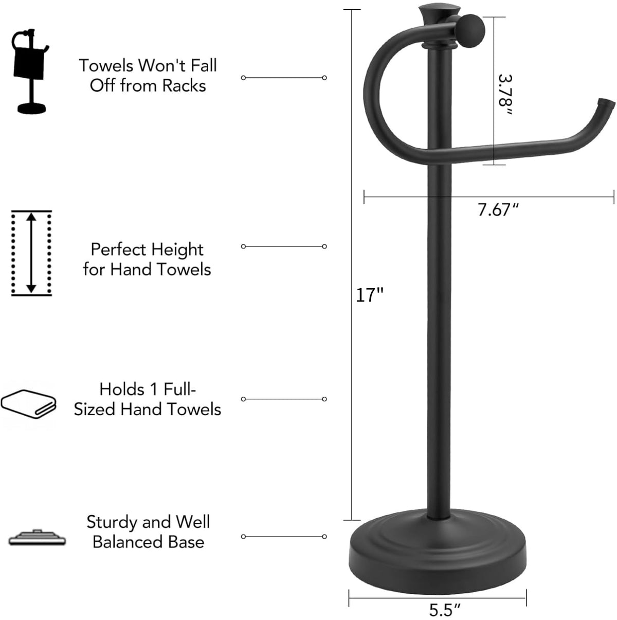 Stainless steel BESy towel hanger with matte finish for daily use.
