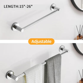 BESy SUS304 stainless steel towel holder mounted on wall, rust-resistant