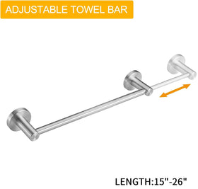 BESy SUS304 stainless steel towel holder in brushed nickel.