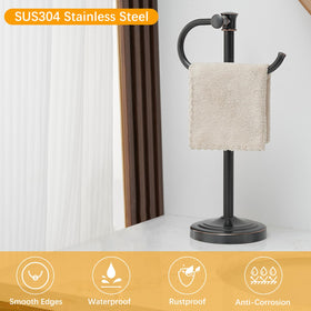 BESy wide-base free-standing rack for upright towel placement