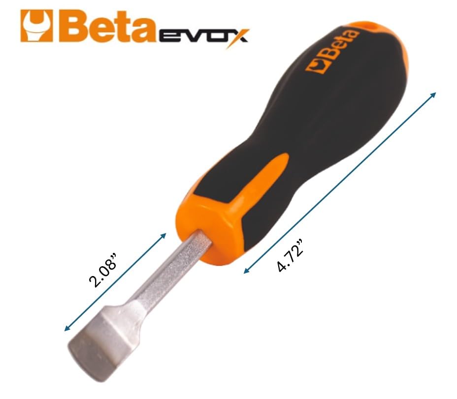Beta Evox chrome-plated shank provides durable traction during high-torque panel tasks.