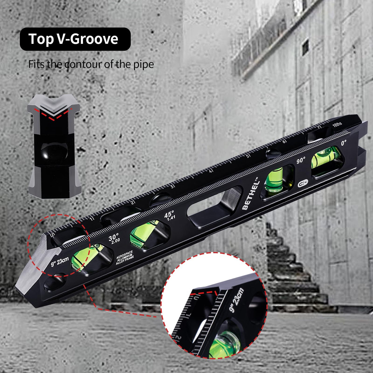 BETHEL compact 9-inch torpedo design fits tight spaces on site.