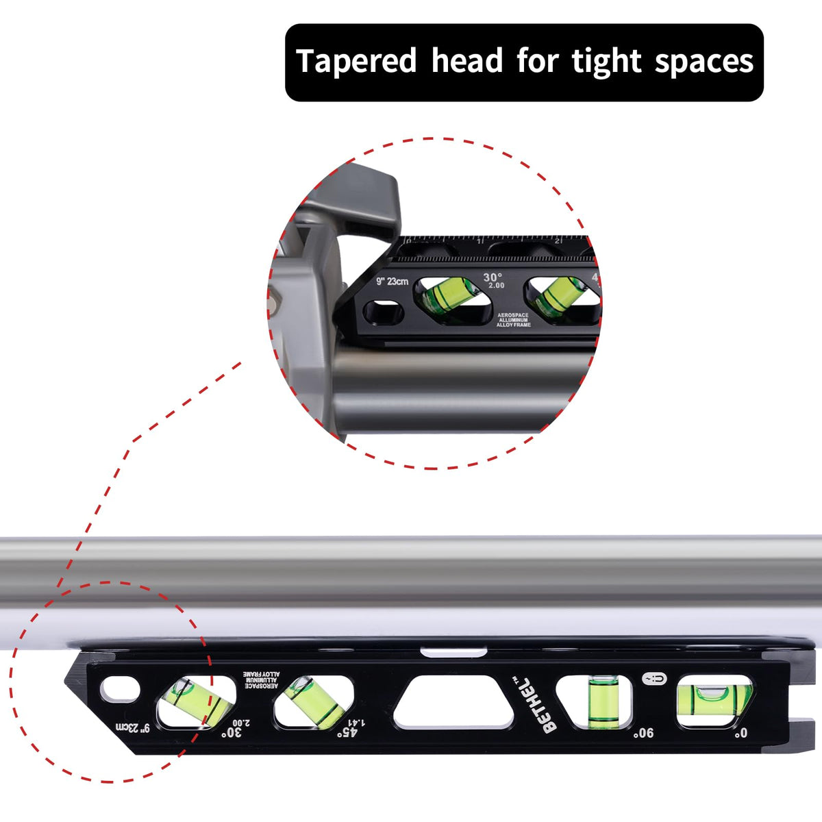 BETHEL dual metric and imperial scales for versatile measurement options.