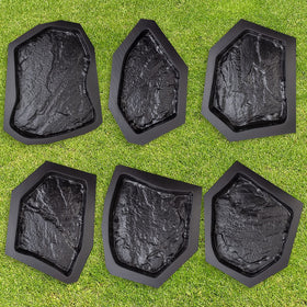 BETONEX flagstone molds 6pc set for durable, reusable garden walkways and stepping stones.