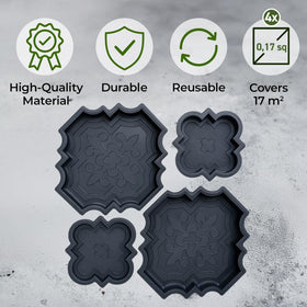 BETONEX garden path mold set for DIY cement walkways