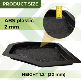 BETONEX garden path texture mold creates varied surface patterns.