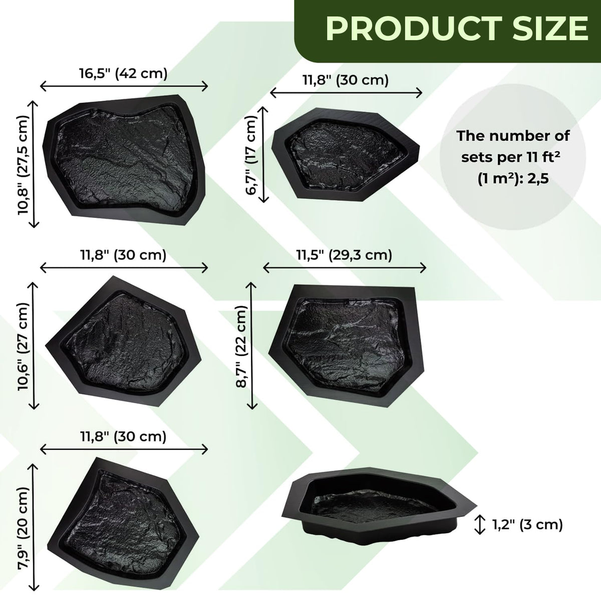 BETONEX stepping stone mold ideal for DIY backyard pathways.
