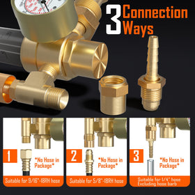BETOOLL regulator with CGA580 inlet attachment ensures secure tank connection.