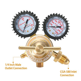 BETOOLL regulator gauges clearly show low and high pressures for precise control