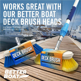 Better Boat boat hook and accessories enable long-reach cleaning.