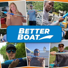 Better Boat lightweight aluminum pole offers strength with comfortable handling.