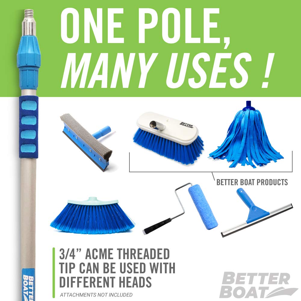 Better Boat universal 3/4 inch Acme tip supports various attachments.