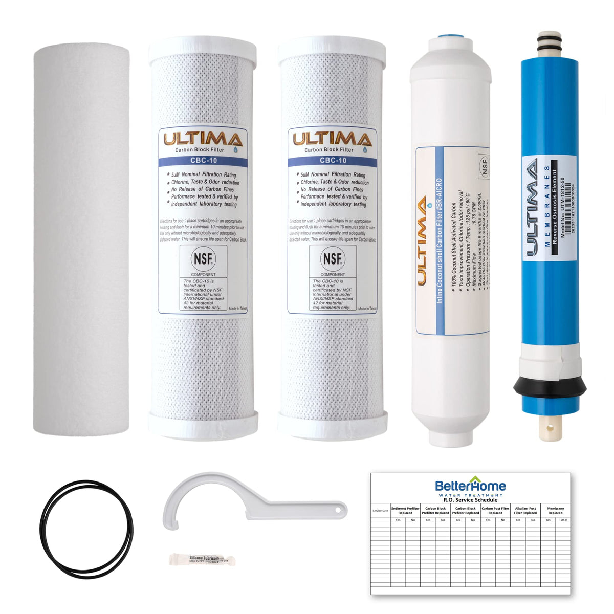 Better Home Water Treatment Ultima7 under-sink filter system improves water quality.