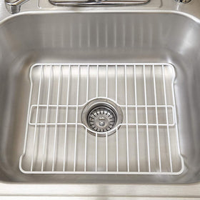 Better Houseware raised grid promotes drainage and quick air-drying of dishes.