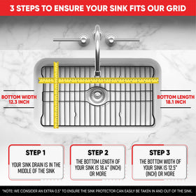 Better Houseware white sink grid closeup rust-resistant coating guards against daily wear.