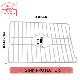 Better Houseware stable dish support keeps glassware secure in the sink.