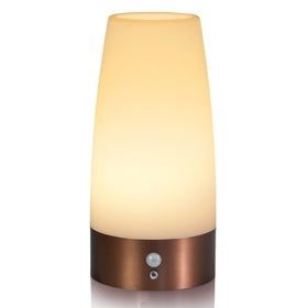 Betus motion sensor night light front view with warm ambient glow